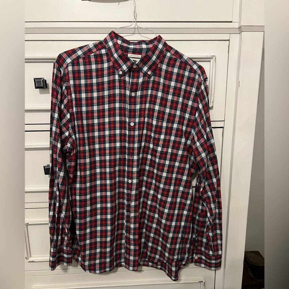 Plaid men’s shirt.